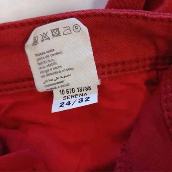 Mavi Serena Low Rise Super Skinny Red Jeans Size 24 - Picture 5 of 9